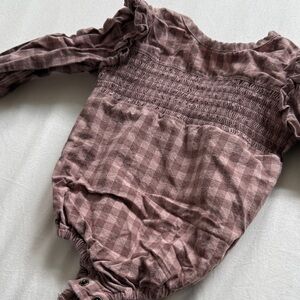 Pehr Smocked Flannel One Piece